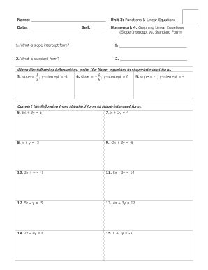 Direct, Inverse or Neither xy 40. . Unit 4 linear equations homework 11 linear equation word problems day 1